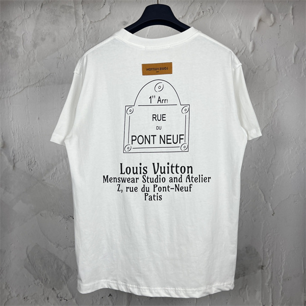 LOUIS VUITTON コピー Ｔシャツ ロゴ プリント サイン バッグ 3色 綿 オーバーサイズ ルイヴィトン
