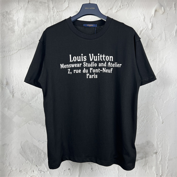 LOUIS VUITTON コピー Ｔシャツ ロゴ プリント サイン バッグ 3色 綿 オーバーサイズ ルイヴィトン