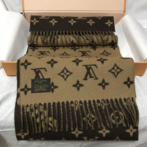 ルイヴィトンスーパーコピー LV アパレル MP1891 シュプリーム コラボ モノグラムマフラースカーフ