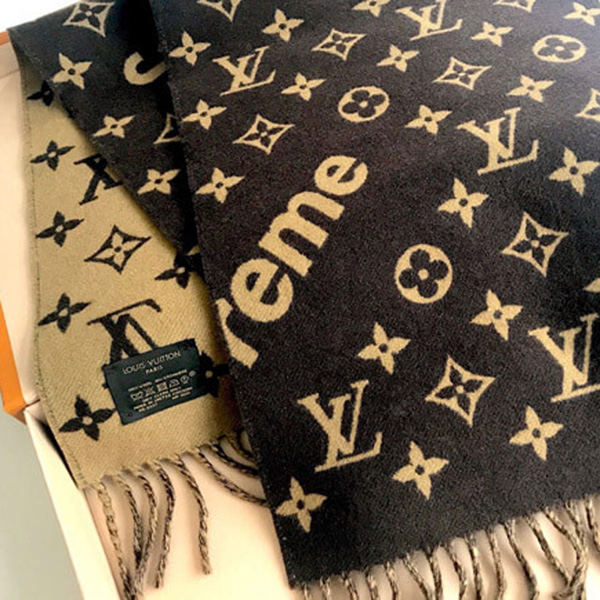 ルイヴィトンスーパーコピー LV アパレル MP1891 シュプリーム コラボ モノグラムマフラースカーフ