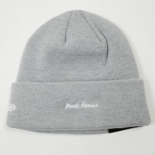 シュプリーム ビーニー 偽物 ​New Era Box Logo シュプリーム ニット 帽 偽物 グレー (ステッカー付き)