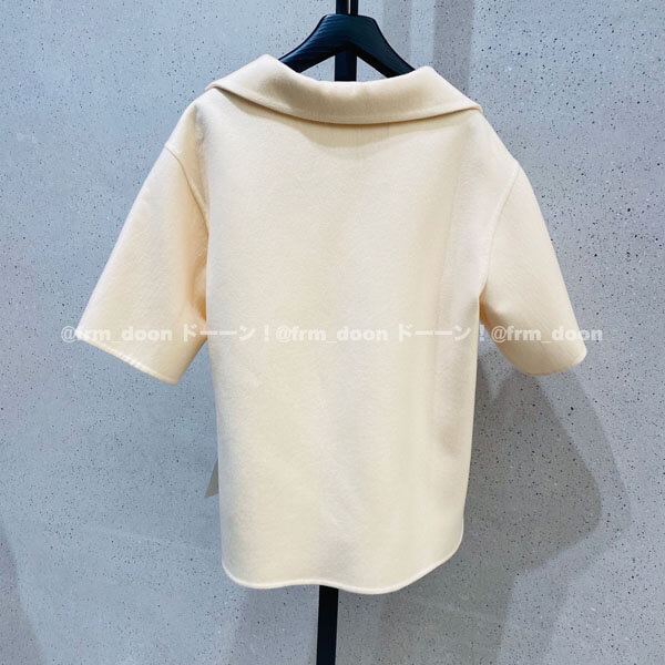 【ジルサンダー Tシャツ 偽物】20/21AW カシミア スキッパー トップス/ ホワイト