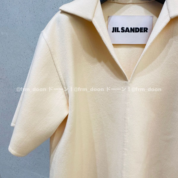 【ジルサンダー Tシャツ 偽物】20/21AW カシミア スキッパー トップス/ ホワイト