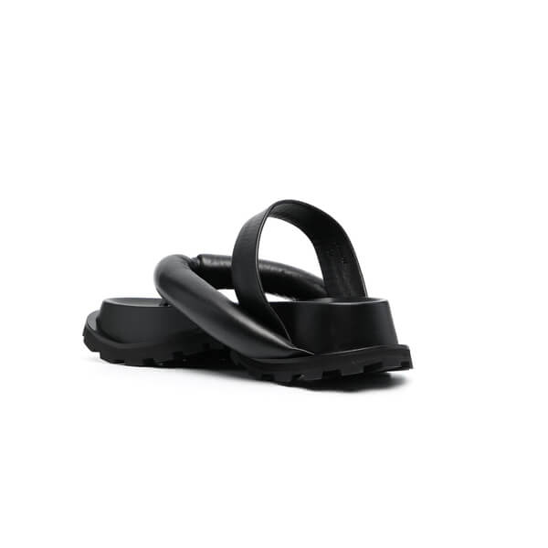 ジルサンダー サンダル 偽物 JIL SANDER シープレザー製 ラバーソール プラットフォームトング