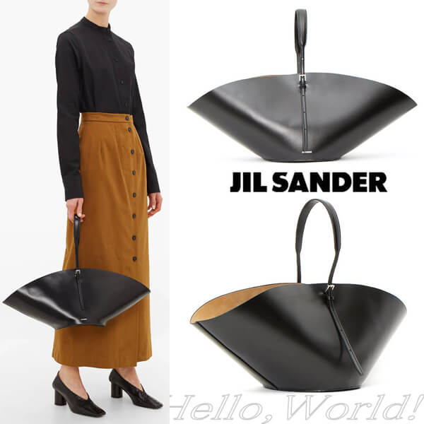 ジルサンダー トートバッグ 偽物 JIL SANDERジルサンダー バッグ コピー ソンブレロミディアム レザー【関税込】