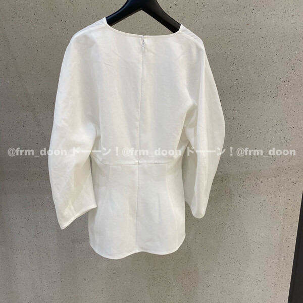 ジルサンダー トップス コピー【JIL SANDER】2021SS新作 リネン Vネック 切り替え JSPS561206 