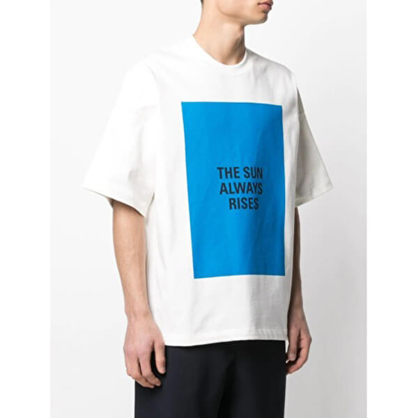 ジルサンダー Tシャツ 偽物 2021SS新作 クルーネック プリント cotton JSMS707043-MS248508
