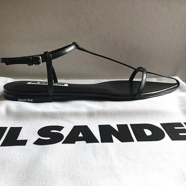【ジルサンダー】レザーフラットサンダル 偽物/3カラー2023春夏新品