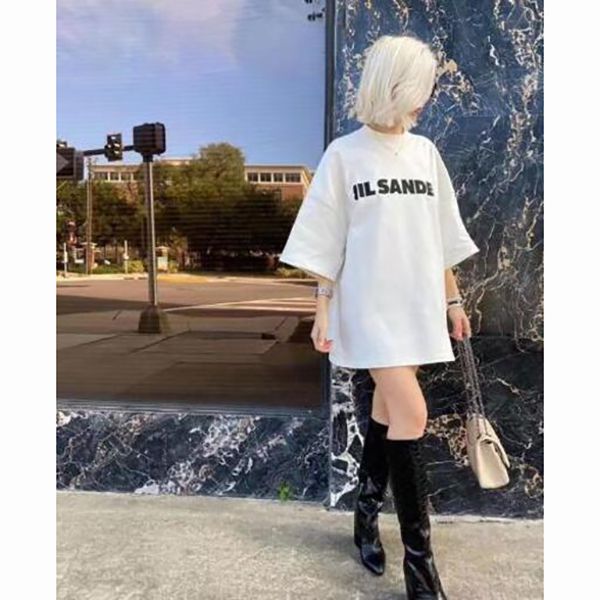 ジルサンダー オーバーサイズ Tシャツ 偽物 ロゴ Tシャツ 欲しい超限定