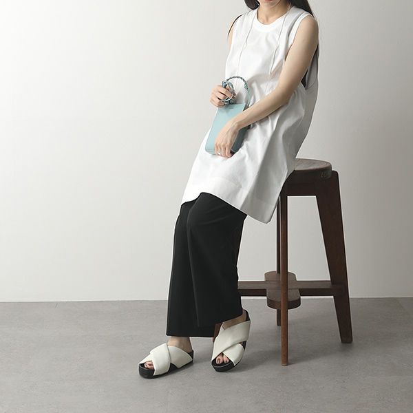 ジルサンダー サンダル 偽物★Jil Sander★21SS 歩きやすい クロス ２色 JS36073B