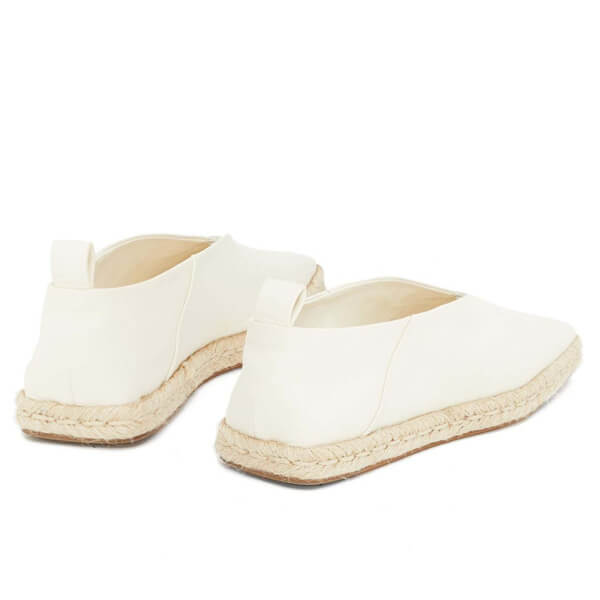 ジルサンダー エスパドリーユ 偽物★JIL SANDER★レザー ホワイト