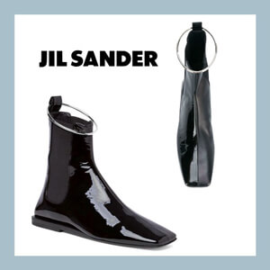 ジルサンダー 革靴 偽物★JIL SANDER メタルアンクレット ブーツ アクセサリー