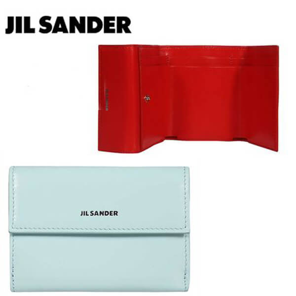【ジルサンダー 財布 偽物】Jil Sander レザー ミニウォレット 2色展開