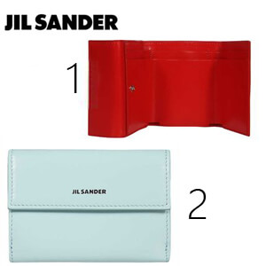 【ジルサンダー 財布 偽物】Jil Sander レザー ミニウォレット 2色展開