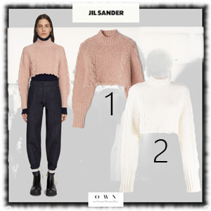 ジルサンダー ニット コピー【Jil Sander】クロップドセーター（2色）