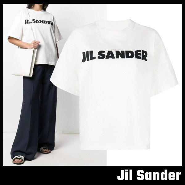 ジルサンダー 偽物 メルカリ ジルサンダー Ｔシャツ コピー 激安2023ss*コットン*ロゴプリント 欲しい超限定
