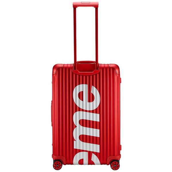 人気話題コラボ シュプリーム リモワ コピー スーツケース シュプリーム RIMOWA Topas Multiwheel 82L Red