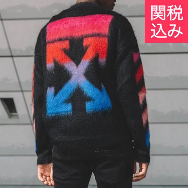 オフ ホワイト パーカー 偽物 tokyo★19AW DIAG BRUSHED モヘア クルーネック セーター