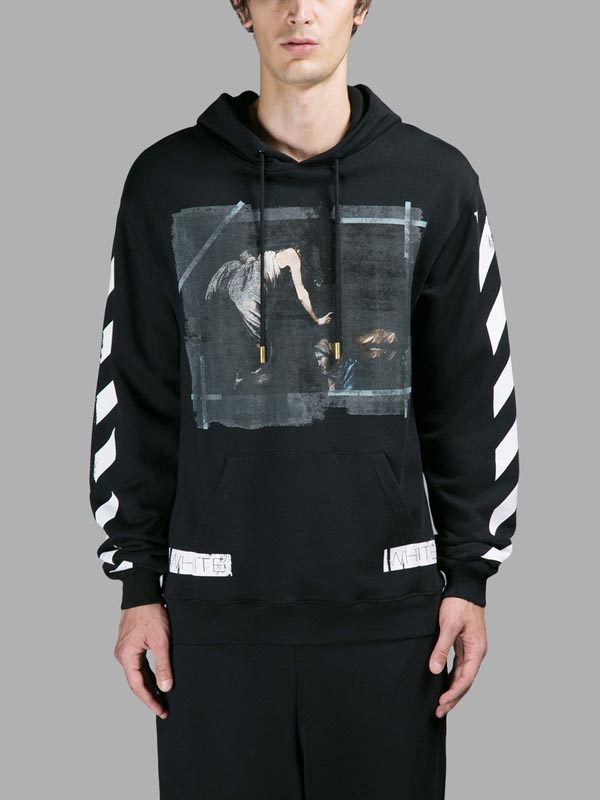 オフ ホワイト レプリカ パーカー 偽物 激安 19SS DAMAGED CARAVAGGIO HOODIE PARKA