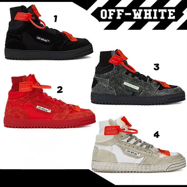 大人気★海外限定【オフホワイト】OFF COURT 3.0 HI スニーカー 偽物 4色