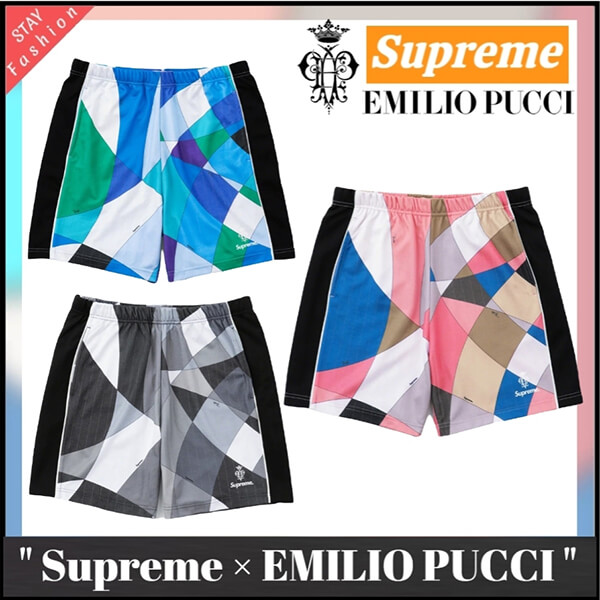 21SS シュプリーム x エミリオプッチ 偽物 ショートパンツ Soccer Short 