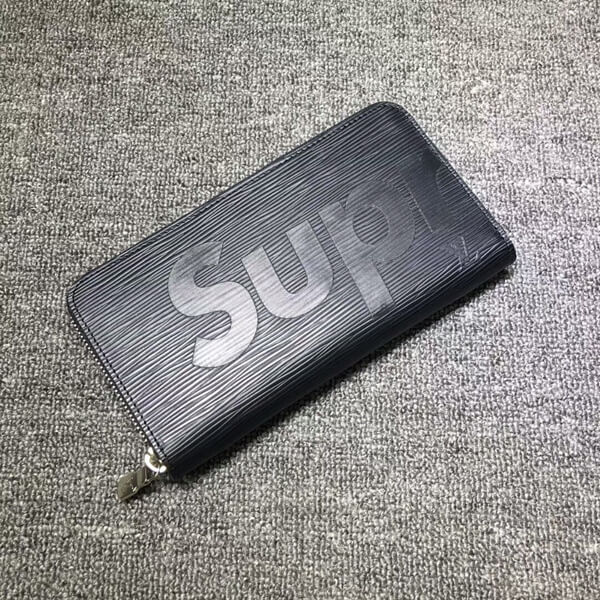 シュプリーム ヴィトン 財布 偽物 20-21AWシュプリーム 偽物 ジッピーウォレット 新作 Epi Leather Zippy Organizer Wallet 黒
