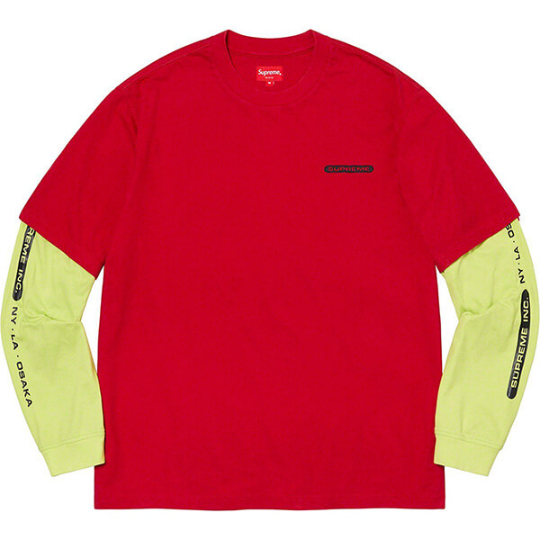 21SS シュプリームトップス 偽物 パネル ロングスリーブ Paneled L/S