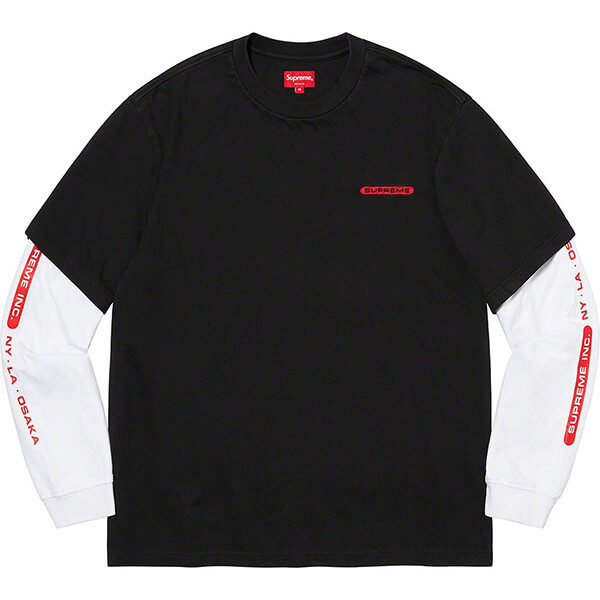 21SS シュプリームトップス 偽物 パネル ロングスリーブ Paneled L/S