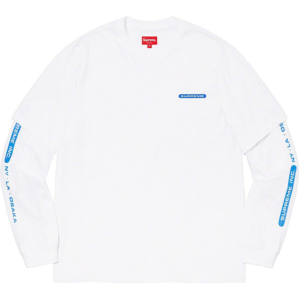21SS シュプリームトップス 偽物 パネル ロングスリーブ Paneled L/S