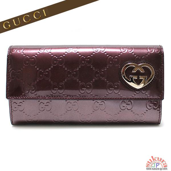 グッチコピー 長財布 LOVELY ラブリー ボルドーシャイニー 251861 AP22G 6029
