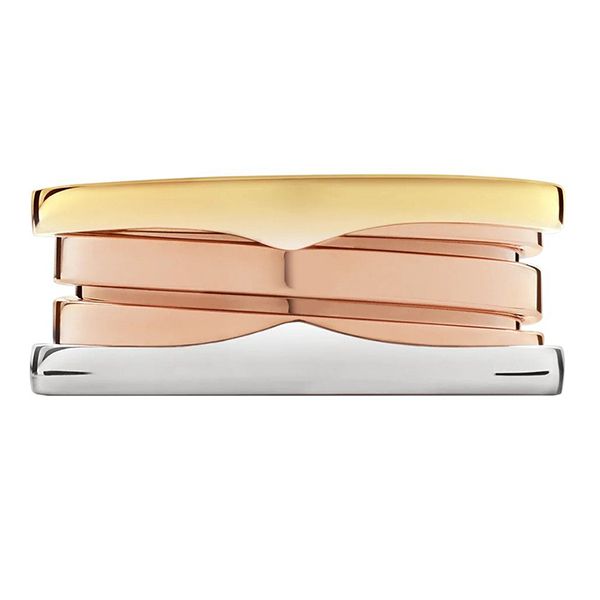 ブルガリ 18K コピーマルチカラーゴールド ビーゼロワン 3バンドリングお洒落に