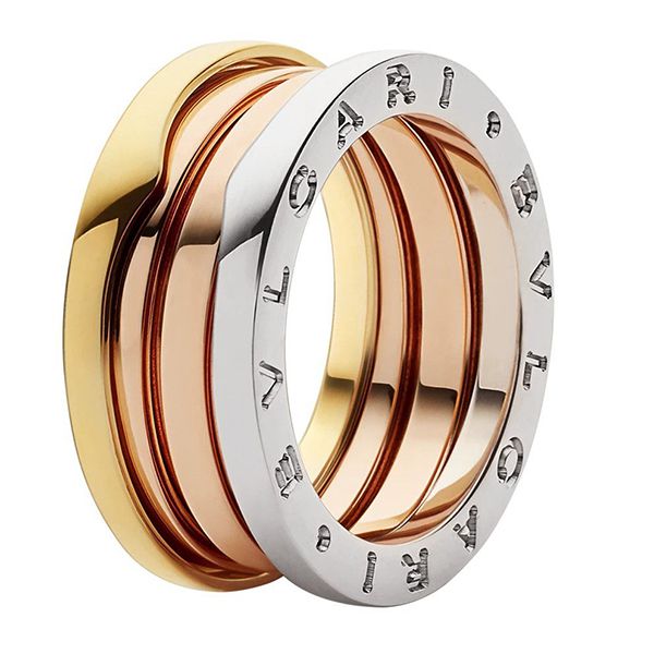 ブルガリ 18K コピーマルチカラーゴールド ビーゼロワン 3バンドリングお洒落に