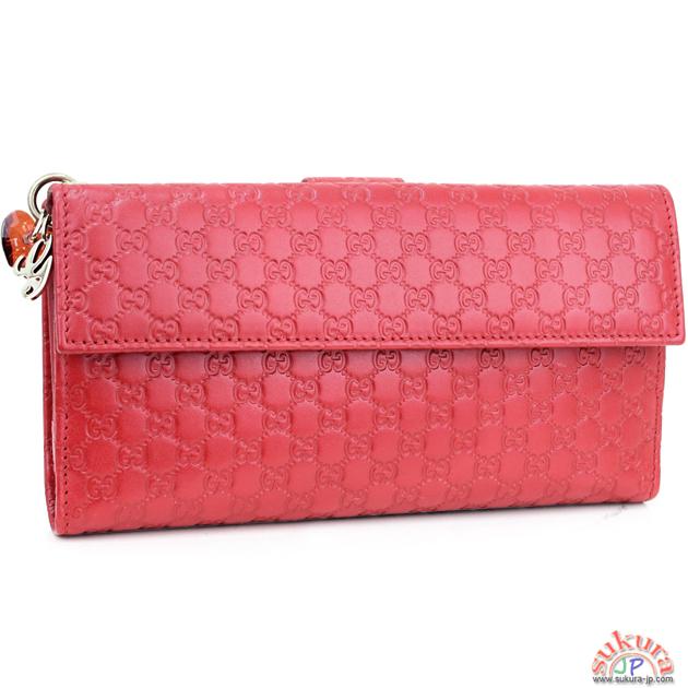グッチ 長財布 グッチ 二つ折り 282540 BMJ1G 6523 CHERIE レッド レディース