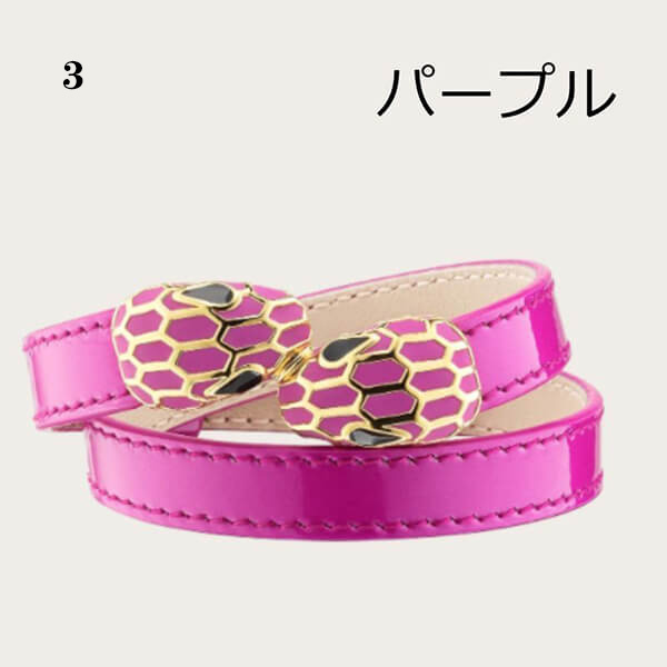ブルガリ ブレスレット コピー ブルガリ スネーク★セルペンティ レザーブレスレット★お洒落 290643