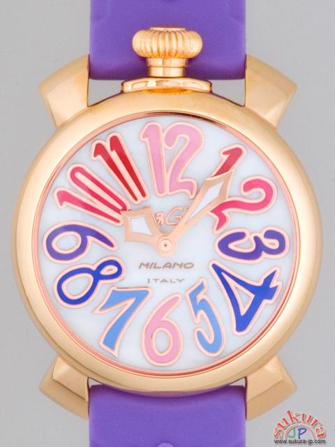ガガミラノ マニュアーレ　40mm　クォーツ 5021.1 パープルラバー