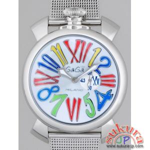 ガガミラノ コピー スリム 46mm　クォーツ 5080.1 SSブレス