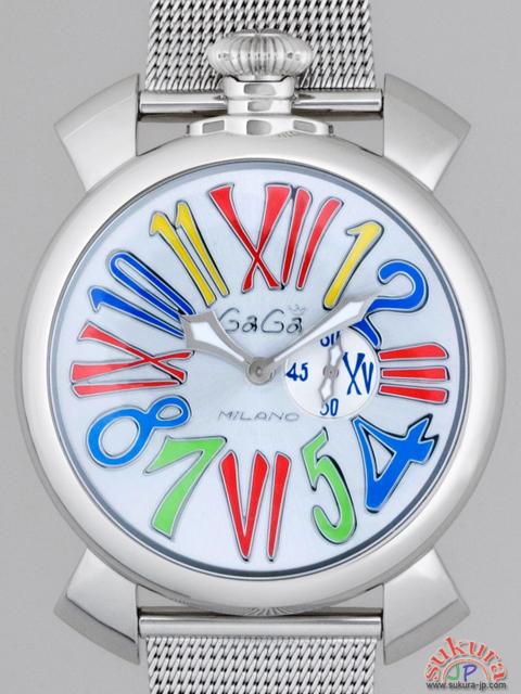 ガガミラノ コピー スリム 46mm　クォーツ 5080.1 SSブレス