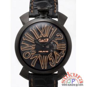 ガガミラノ スリム 46mm クォーツ 5086.1 SS(PVD)/ブラック革