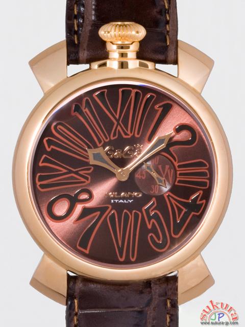 ガガミラノ  スリム　46mm　クォーツ 5085.1 RGメッキ/ダークブラウン革
