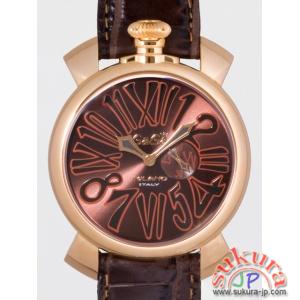 ガガミラノ  スリム　46mm　クォーツ 5085.1 RGメッキ/ダークブラウン革