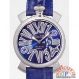 ガガミラノ  スリム 46mm　クォーツ 5084.3 SS/ブルー革