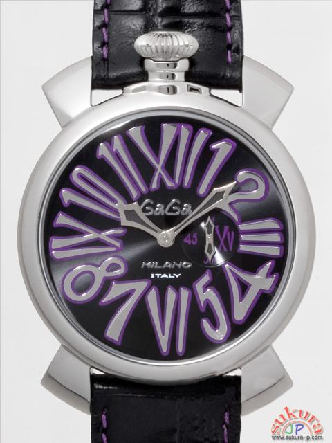 ガガミラノ コピー スリム 46mm クォーツ 5084.1 SS/ブラック革