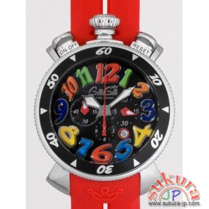 ガガミラノコピー クロノ　48mm　クォーツ 6050.2 レッドラバー