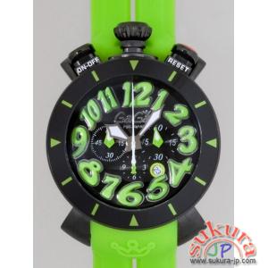 ガガミラノコピー クロノ　48mm　クォーツ 6054.2 グリーンラバー