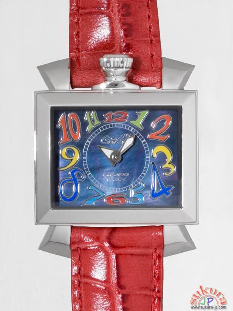 ガガミラノ コピー  ナポレオーネ　40mm　クォーツ 6030.2 レッド革