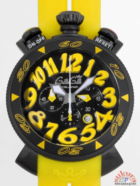 ガガミラノ コピー GAGAMILANO クロノ 48mm　クォーツ 6054.4 イエローラバー