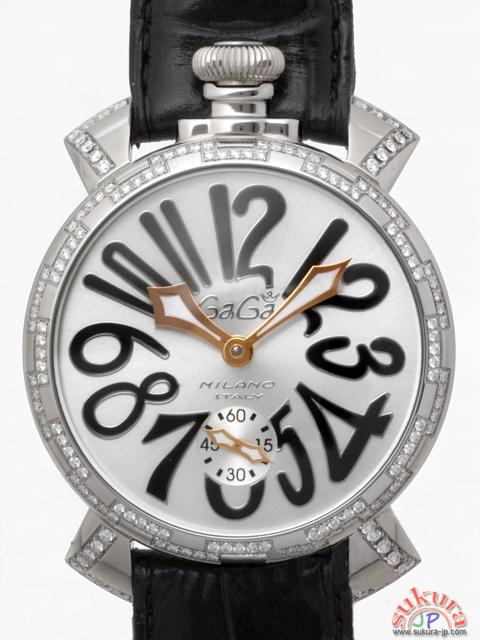 ガガミラノ マニュアーレ　48mm　手巻き　グレコ 5010D GRECO ブラック革