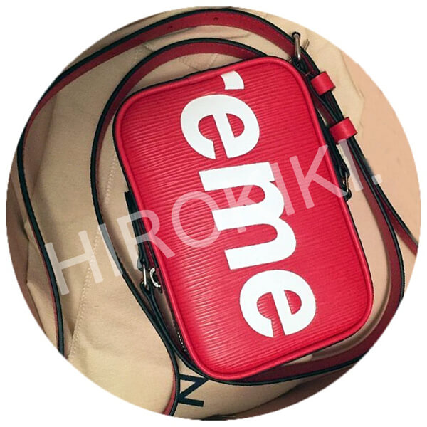シュプリーム コピー​ ルイヴィトン シュプリーム 偽物 Leather Danube EPI Shoulder Bag Red 赤 21-22AW新作