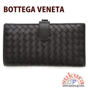 ボッテガヴェネタ レザー 長財布 ブラック 121062 V001N 1000