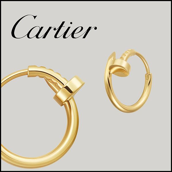 即対応【カルティエ】ジュスト コピーアン クル シングル ピアス B8301446